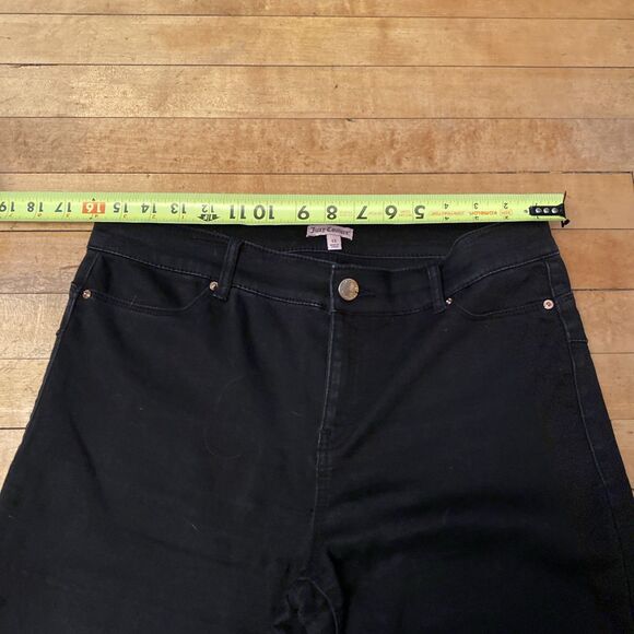 Juicy Couture Jeggings Women’s Size 12 Black Stretch Mid Rise Cropped - Picture 2 of 9
